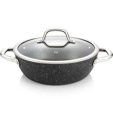 Tescoma Tiefe Pfanne mit Deckel PRESIDENT Stone, 24 cm
