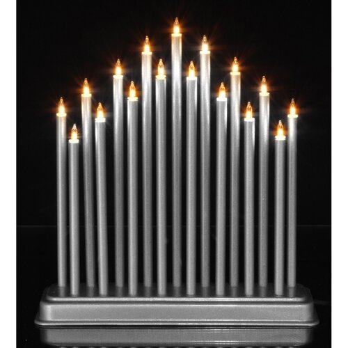 Elegancki srebrny świecznik z 17 świeczkami