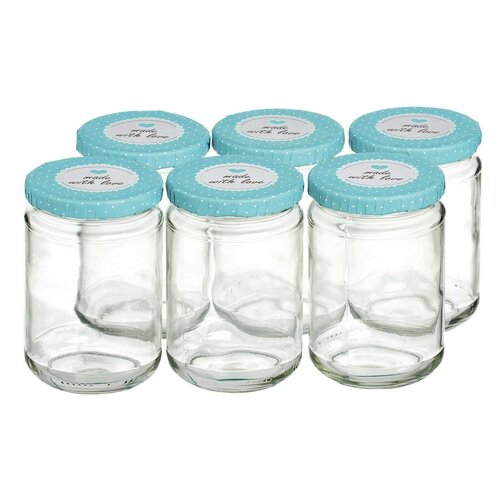 Set 6 borcane de conservare Made with love,390 ml.