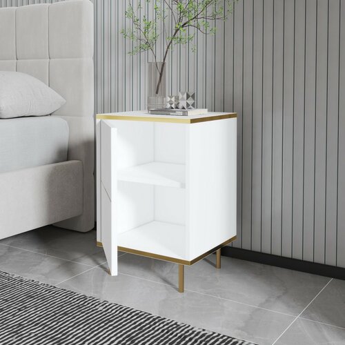 Noptieră Imaj White and Gold