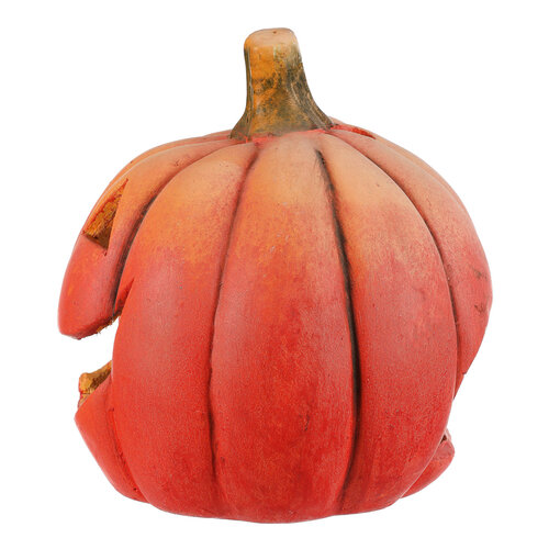 Svečnik izrezana buča oranžna, terakota, pr. 26 cm