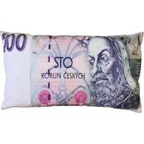 Polštářek Bankovka 100 Kč, 35 x 60 cm Polštářek Bankovka 100 Kč, 35 x 60 cm