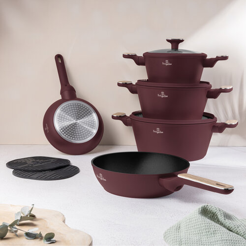 BerlingerHaus Set de vase cu suprafață din titan Leonardo Nordic, 10 piese