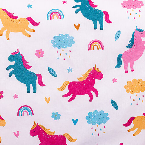 4Home Kinderbettwäsche aus Baumwolle Unicorn, 100 x 135 cm, 40 x 60 cm