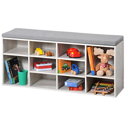 Kesper 15931 Szafka na buty z siedziskiem, biały, 103,5 x 48 x 29,5 cm