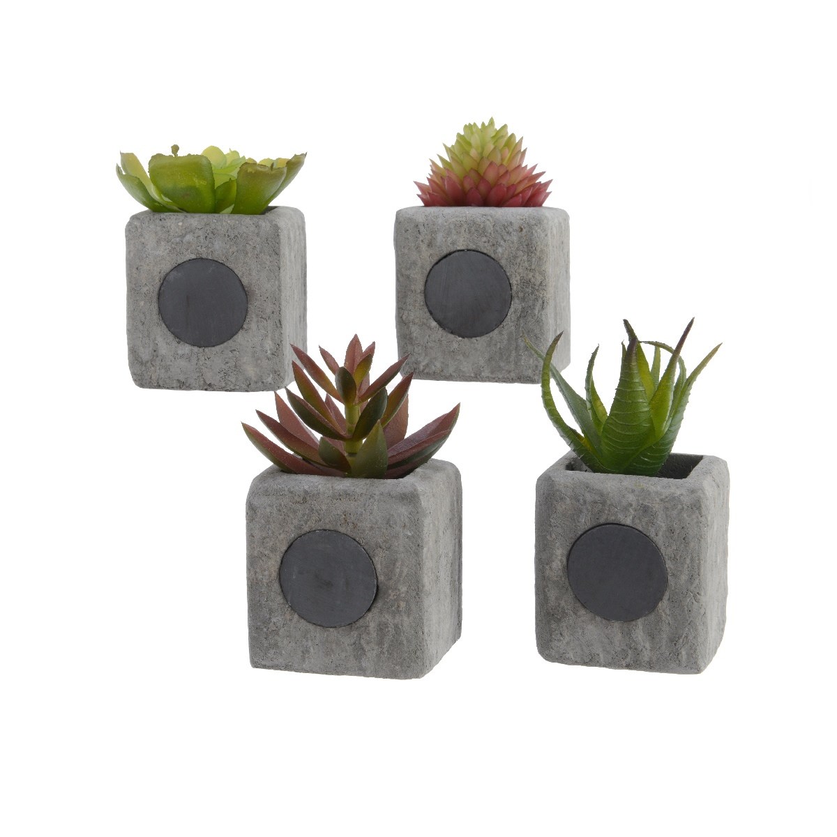 Umelý sukulent v kvetináči s magnetom