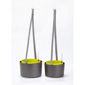 Plastia Doniczka samonawadniająca wisząca Berberis antracytowy + zielony, śr. 26 cm