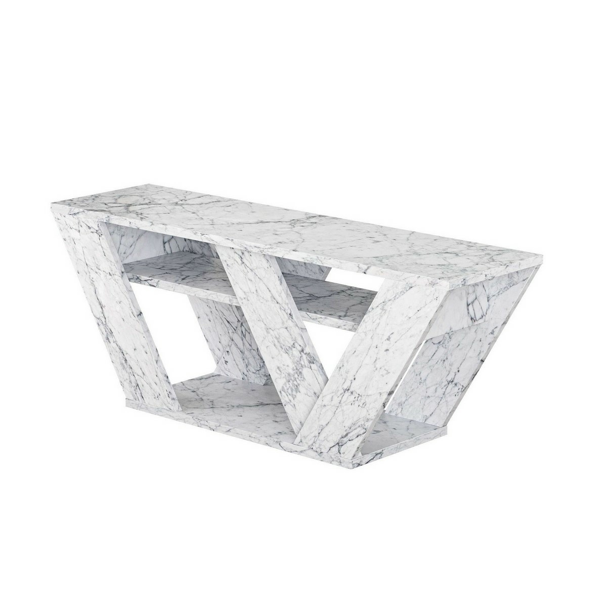 Televízny stolík Pipralla Carrara Marble