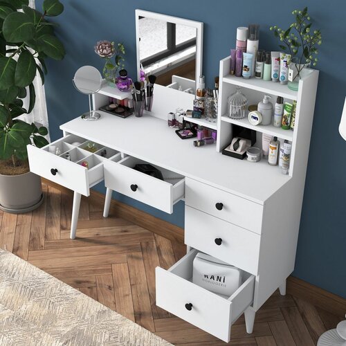 Kozmetický stolík Bela White