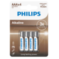 Baterii alcaline Philips AAA Entry, 4 buc