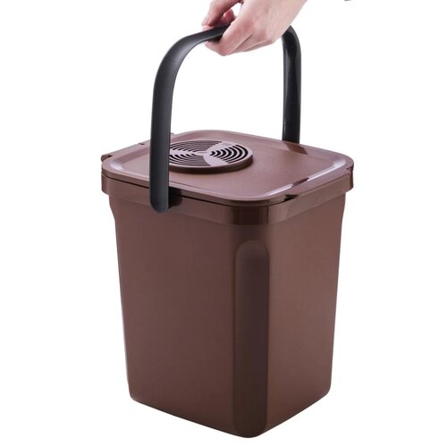 Denox Active Koš za organske odpadke 10 l, rjava