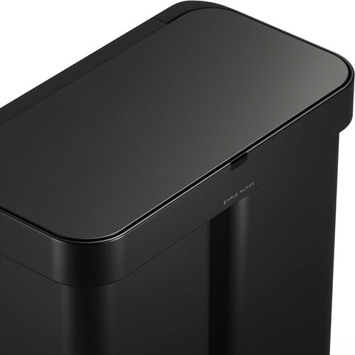 Simplehuman Bezdotykový koš s hlasovým senzorem na tříděný odpad 58 l, černá