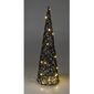 Stożek świąteczny LED Blackwire czarny, 12 x 40 cm
