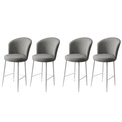 Set de scaune de bar Fora Grey and White, 4 buc.