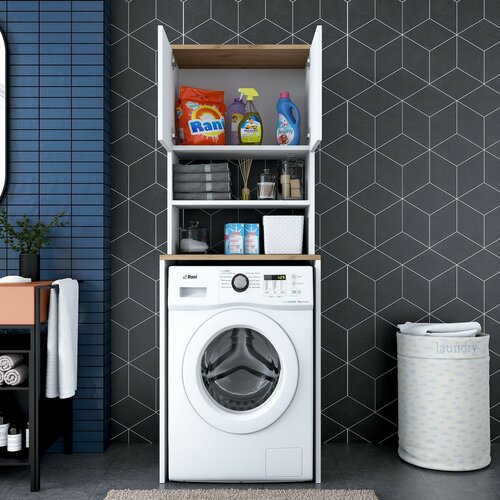 Dulap deasupra mașinii de spălat Karin White and Walnut