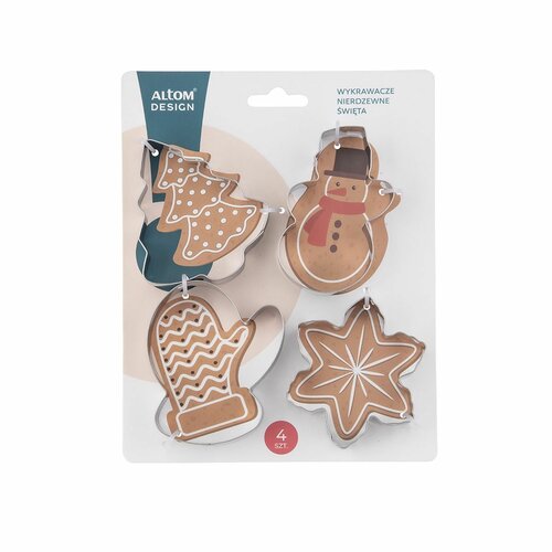 Altom Božični izrezovalci Christmas, 4 kos