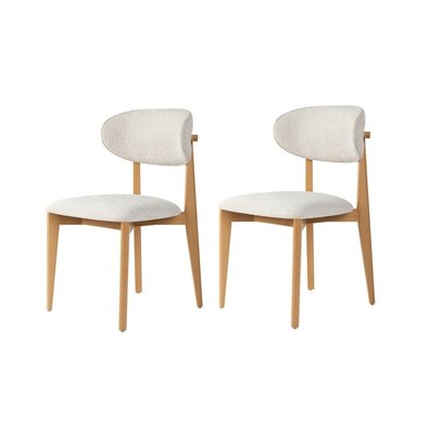 Set de scaune de sufragerie Lionte White and LightOak, 2 buc.