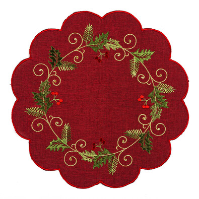 Faţă de masă crăciun Cesmina roşie, pr. 35 cm