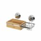 Raft din bambus cu suport pentru săpun Compactor Bestlock SPA Bamboo, 27,3 x 15 x 13,5 cm