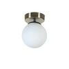 Lampa sufitowa Yeni Can Tekli Mat Krom Beyaz Camli Avize, biały
