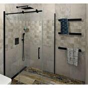 SAPHO PX064 Suport pentru prosoape, 60 x 6 cm,negru mat