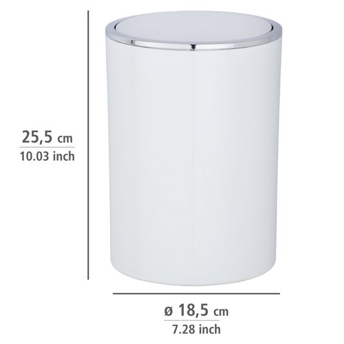 Wenko Inca 5 l hulladékgyűjtő kosár, fehér