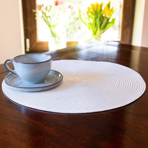 Altom Pogrinjek Straw bela, premer 38 cm, komplet4 kos