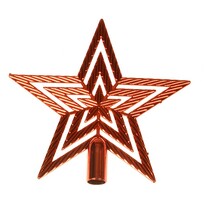 Ялинкова іграшка блискуча зірка, висота 20 см, червоний
