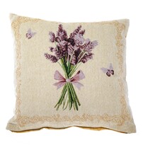 Față de pernă Buchet de lavandă, bej, 40 x 40 cm Față de pernă Buchet de lavandă, bej, 40 x 40 cm