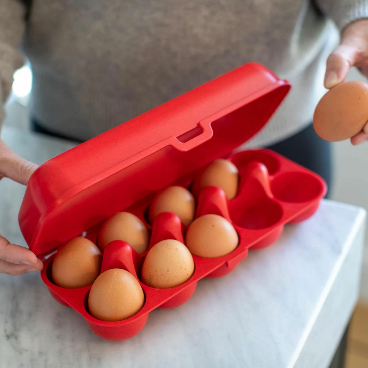 Obrázok Koziol Box na 10 vajec EGGS TO GO, koralová