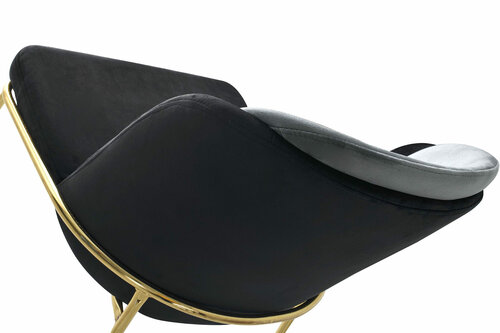 Zestaw krzeseł do jadalni Dore Black and Gold, 4 szt.