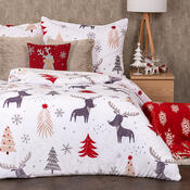 4Home Pościel Cute reindeer mikroflanel, 160 x 200 cm, 70 x 80 cm