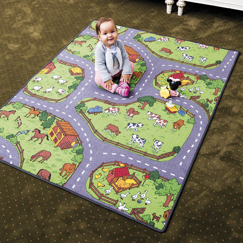 Vopi Dětský koberec Farma, 200 x 200 cm