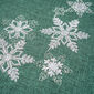 Hópelyhes karácsonyi abrosz, zöld, 85 x 85 cm
