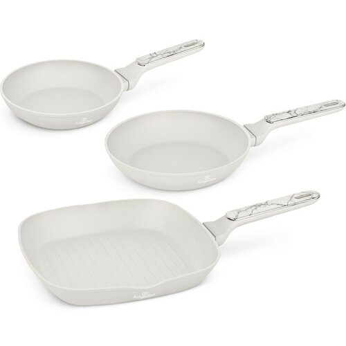 BerlingerHaus Set de tigăi cu suprafață din titan Sahara Marble, 2+1 buc.