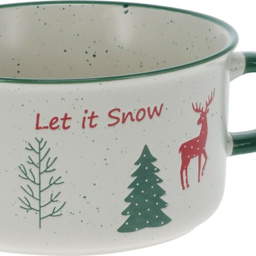 Bol de supă din ceramică Let It Snow 625 ml