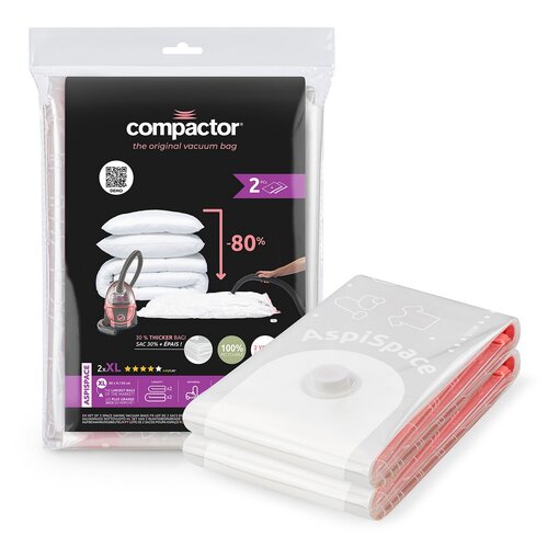 Compactor 2-delni set vakuumskih vrečk zashranjevanje Bag Aspispace XL, 80 x 130 cm
