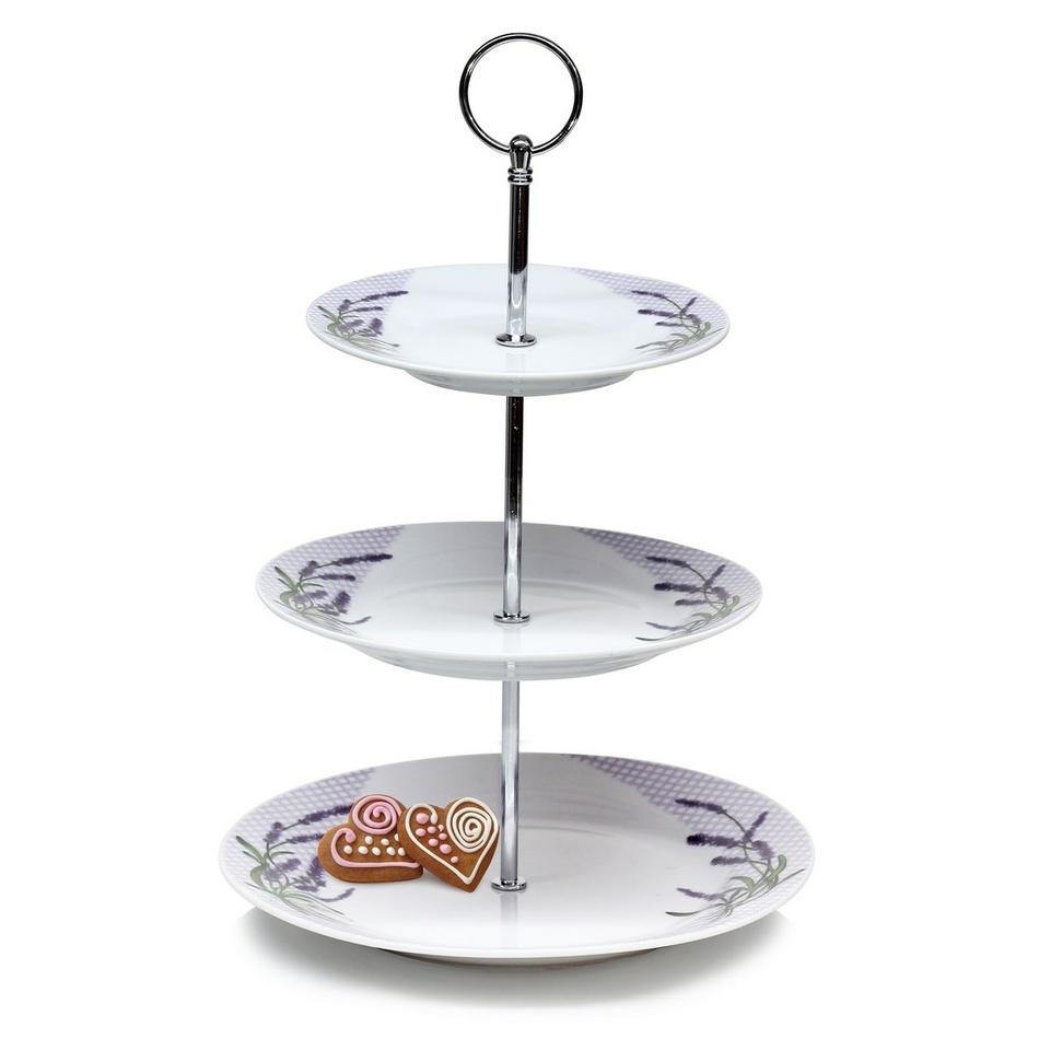 Banquet Lavender 3-poschodový stojan na cukrovinky