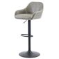 Scaun de bar din piele ecologică B-716 GREY3, gri