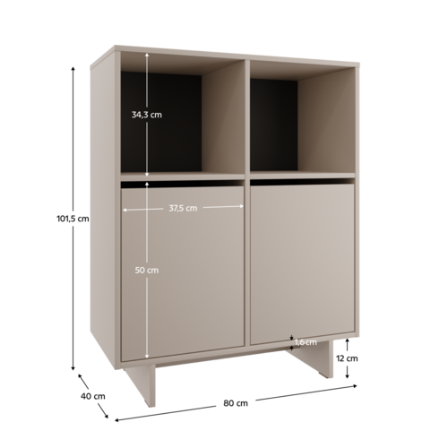 Schrank STANDO STD05, cremefarben