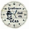 Bohemia Gifts Ceas din lemn - Gentleman, 24 cm