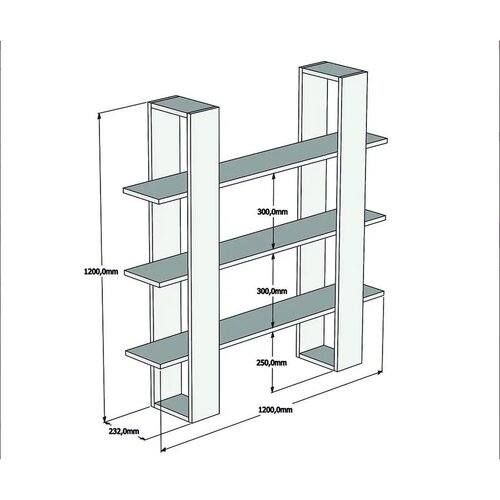 Ada Walnut polcállvány