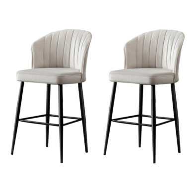 Set de scaune de bar Rubi Cream and Black, 2 buc.