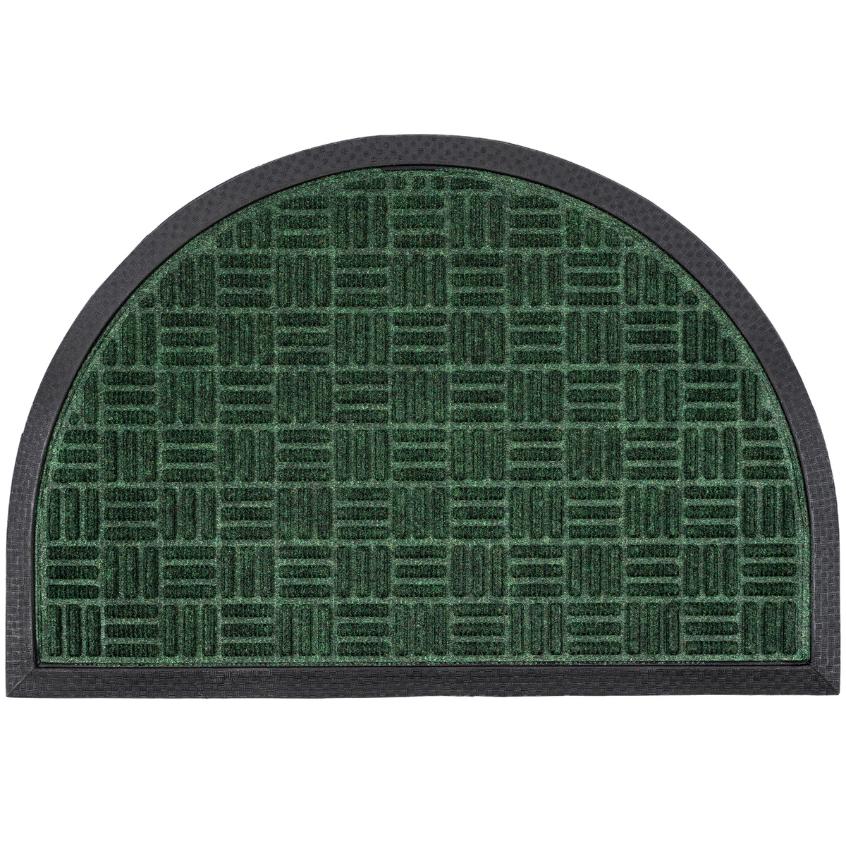 Trade Concept Gumová rohožka půlkruh zelená, 40 x 60 cm