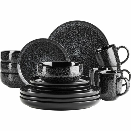Mäser Set de veselă 16 piese FILIPPA – negru
