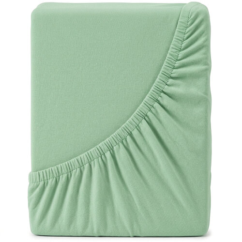 Cearșaf de pat 4Home jersey Luxury verde, 90 x 200 cm