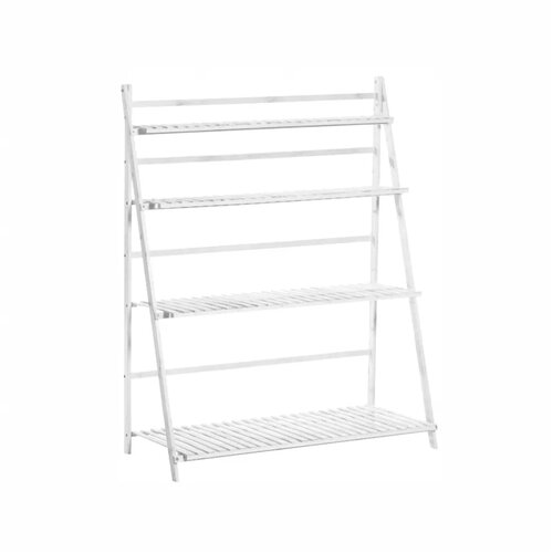 Bambus Blumenständer Nepel Typ 2 Weiß, 70 x 40 x 122 cm