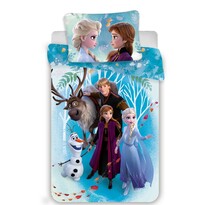 Jerry Fabrics Lenjerie din bumbac pentru copii Frozen family, 140 x 200 cm, 70 x 90 cm