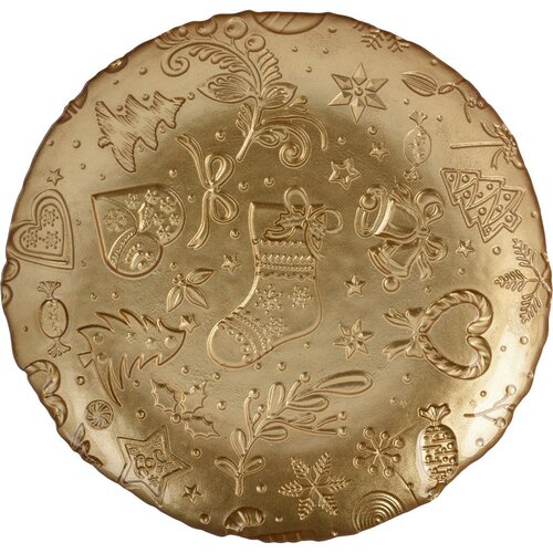 EH Vianočný tanier Gold, 21 cm