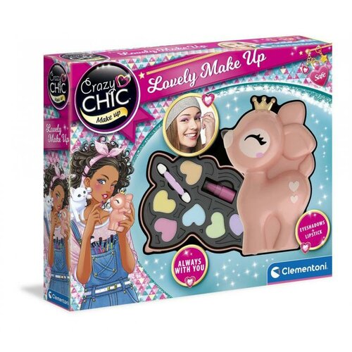 Clementoni Make-up set Crazy Chic, coloušek, 27 x22 x 5 cm